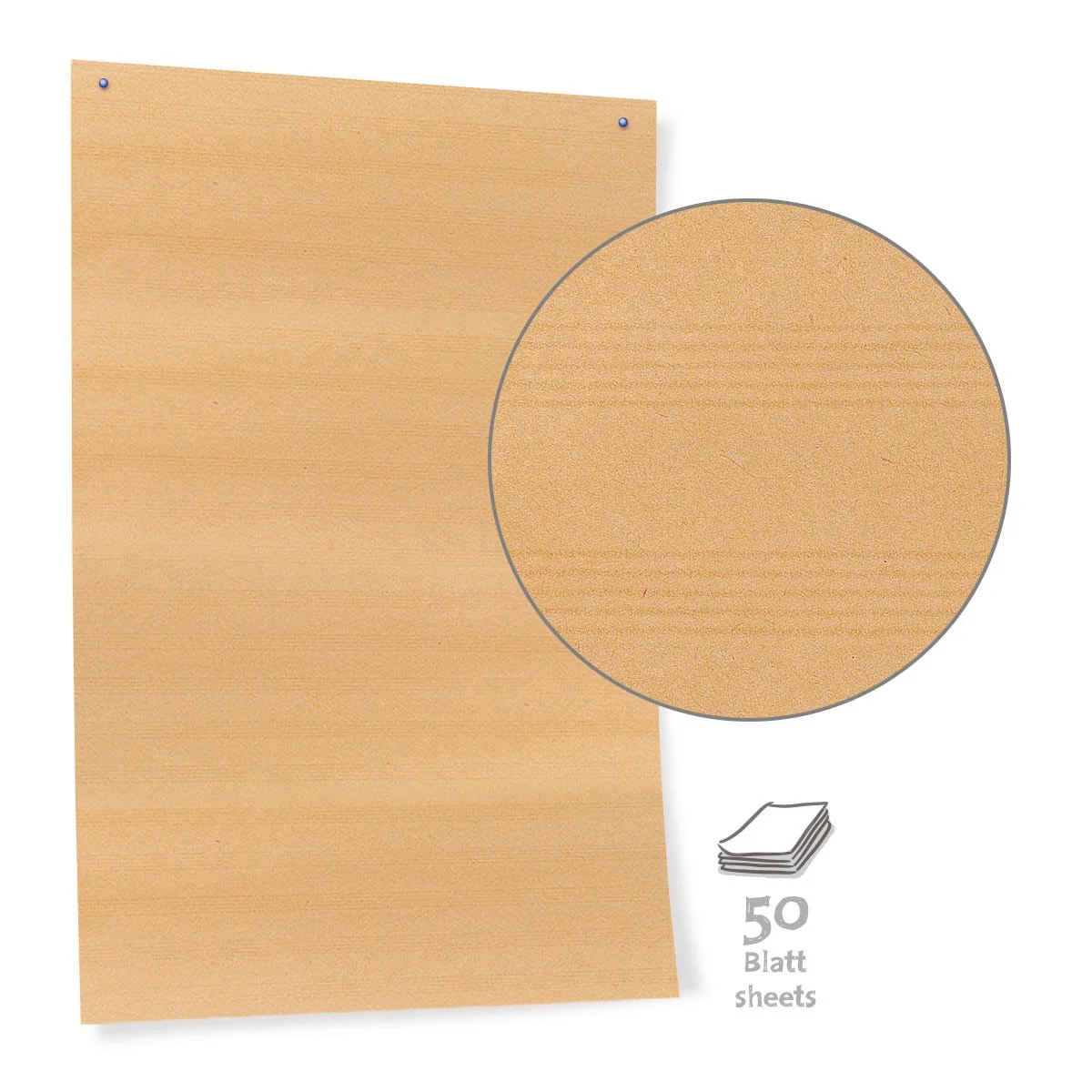 Pinnwand-Papier beige, mit Linienstruktur - Image 3